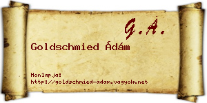 Goldschmied Ádám névjegykártya